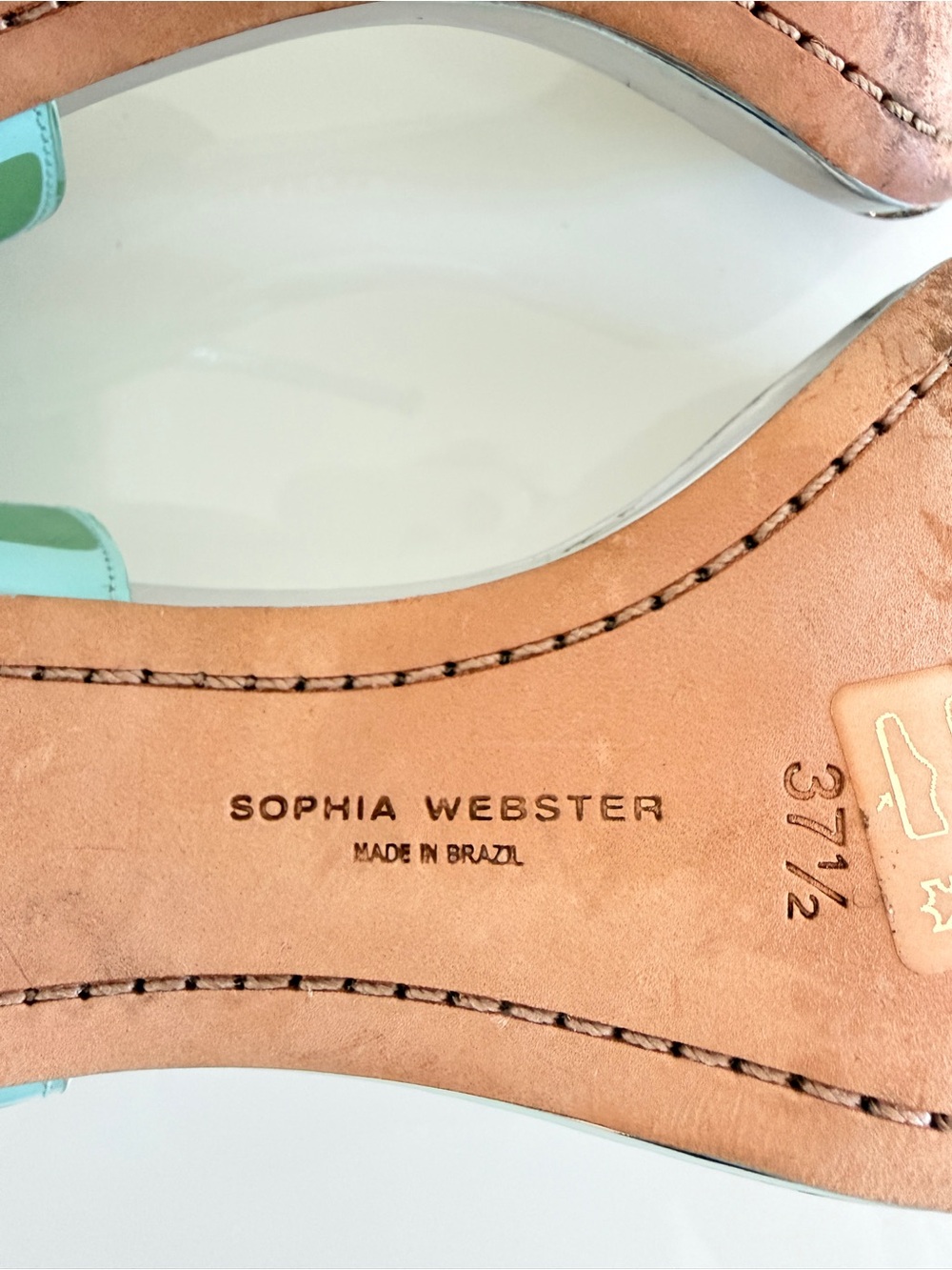 Sophia Webster Silver Heels with Pink & Purple Butterfly Wings - Picture 8 of 15